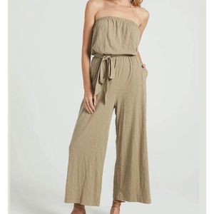 Z Supply Isla jumpsuit, xs moss green